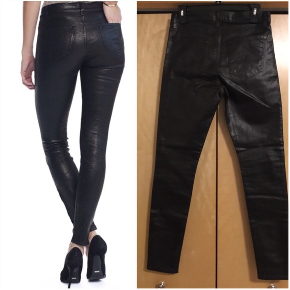 J Brand Maria High-Rise Coated Skinny Jeans - Picture 2 of 7